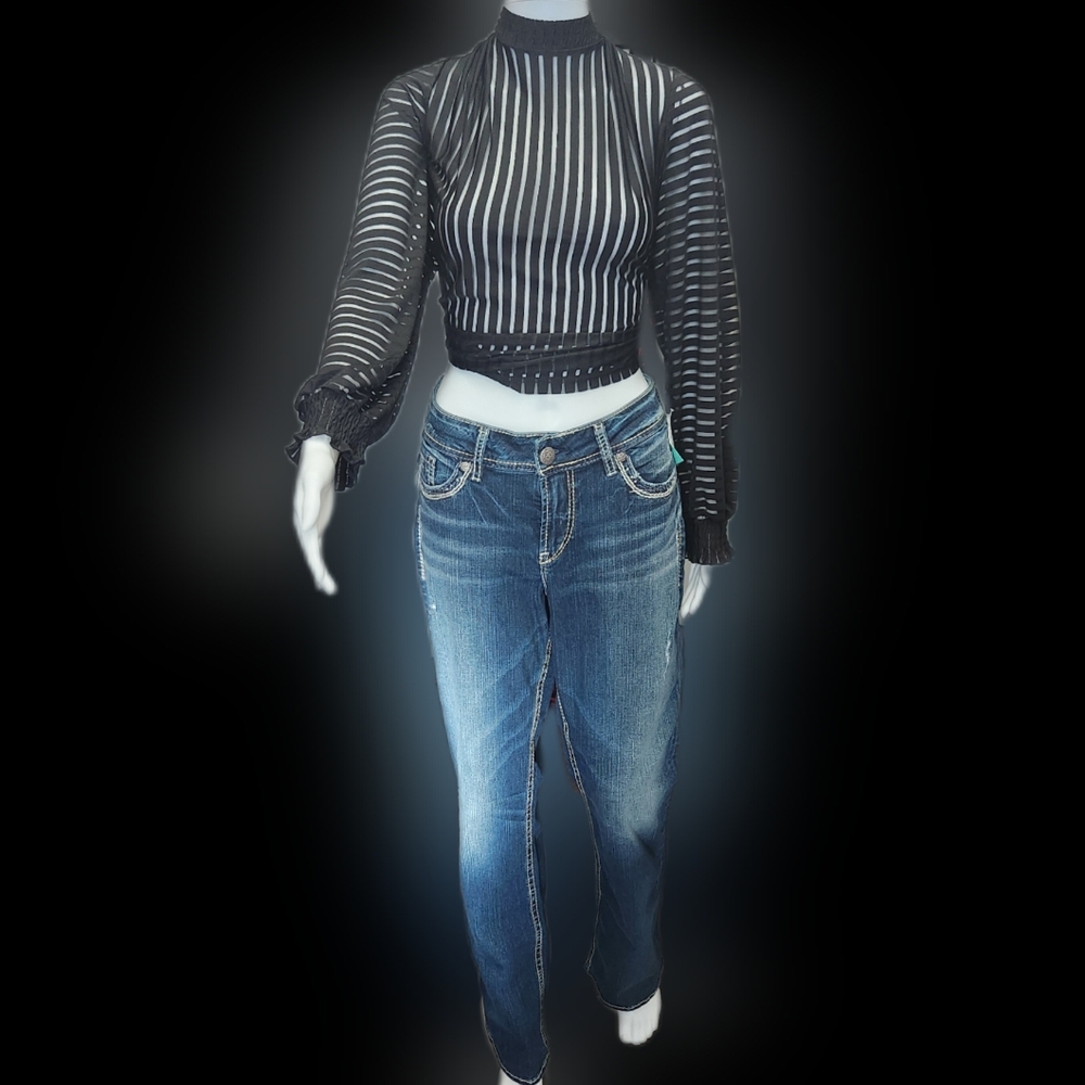 Silver jeans co. Designer y2k details slim fit jeans NWT Size 14